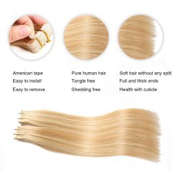 20 Pieces Blonde Tape in Hair Extensions