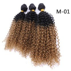 3 Bundles Ombre Kinky Curly Hair Extensions
