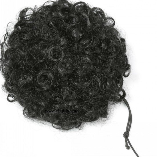 Rubber Scrunchie Curly Messy Bun Hair