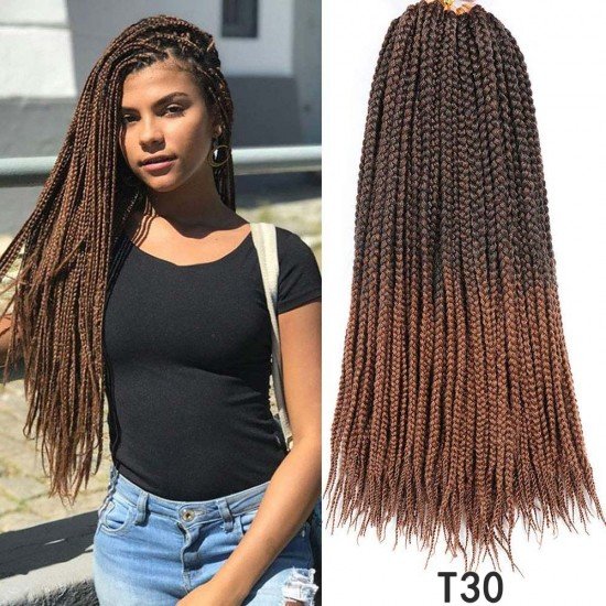 6 packs 22 inches Ombre Senegalese Twist Crochet Box Braids Medium Braiding  Hair - Elighty