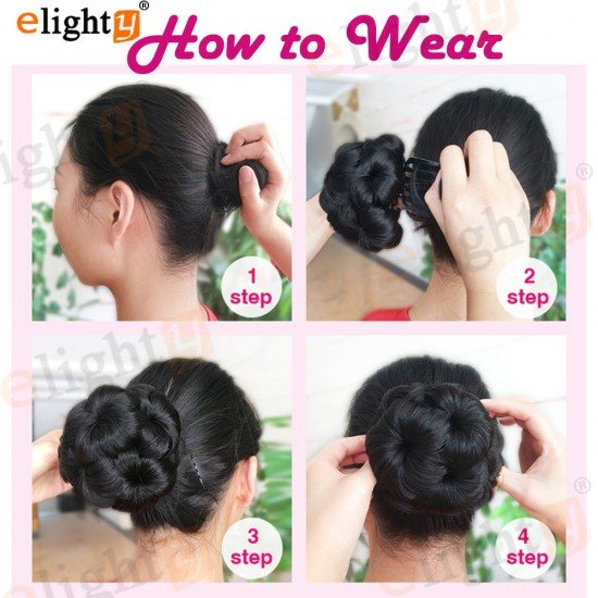 Nine Flowers Chignon Synthetic Hair Accessories