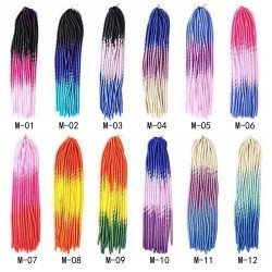 5 packs Colorful Faux Locs Crochet Straight Hair