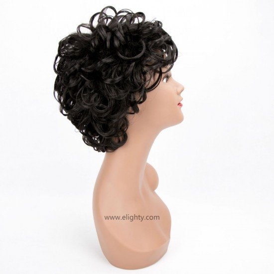 Short Charming Synthetic Black Wigs