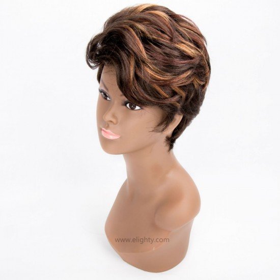 Short Curly Wave Synthetic Wigs