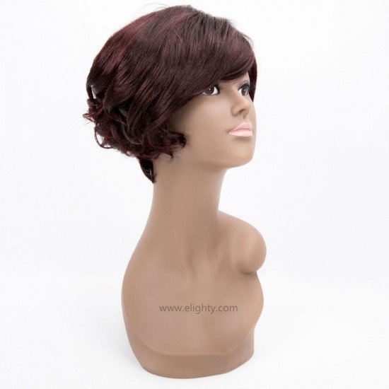 Short Cute Red Wig For Black Woman