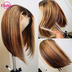 4/27 Highlight 13x4 Lace Front Wig Human Hair Bob Wig