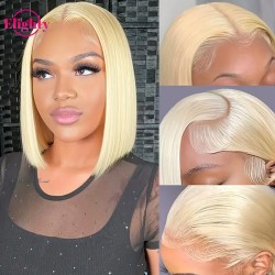 613 Blonde 13x4 Lace Frontal Wig Human Hair Short Bob Wigs