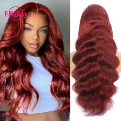 13x4 Reddish Body Wave Lace Frontal Human Hair Wig 